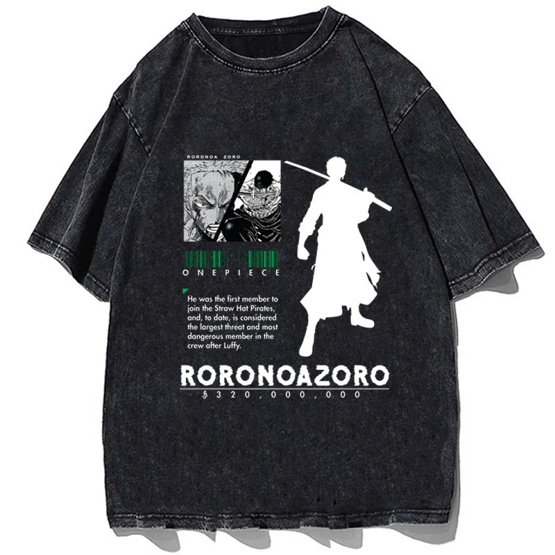 Roronoa Zoro Anime Vintage Tshirt Style 6