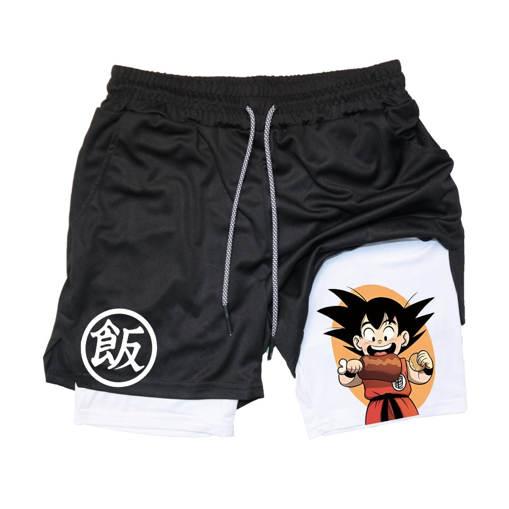 Dragon Ball Anime Performance Gym Shorts Black 15