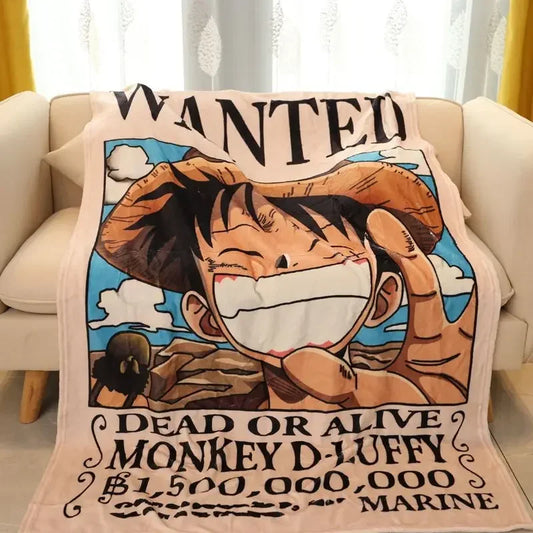 One Piece Luffy Wanted Blanket Style 3
