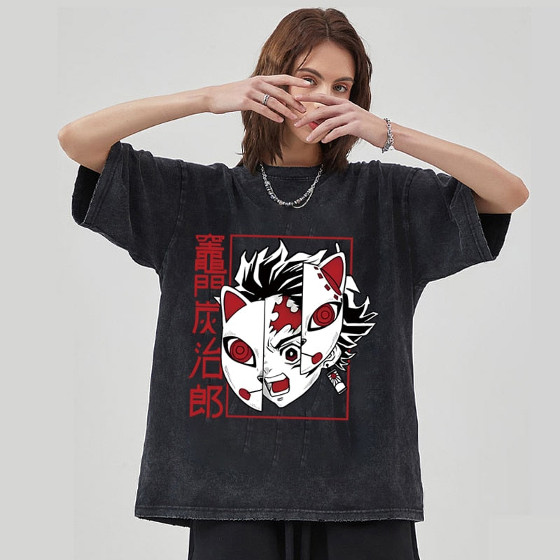 Demon Slayer Tanjiro Vintage Anime T-shirt