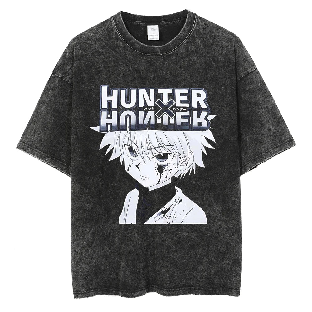 HunterXHunter Washed Tshirt Black 11