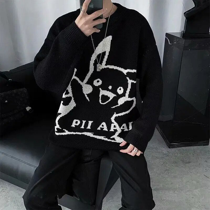 Pokemon Pikachu Pullover Sweater Black