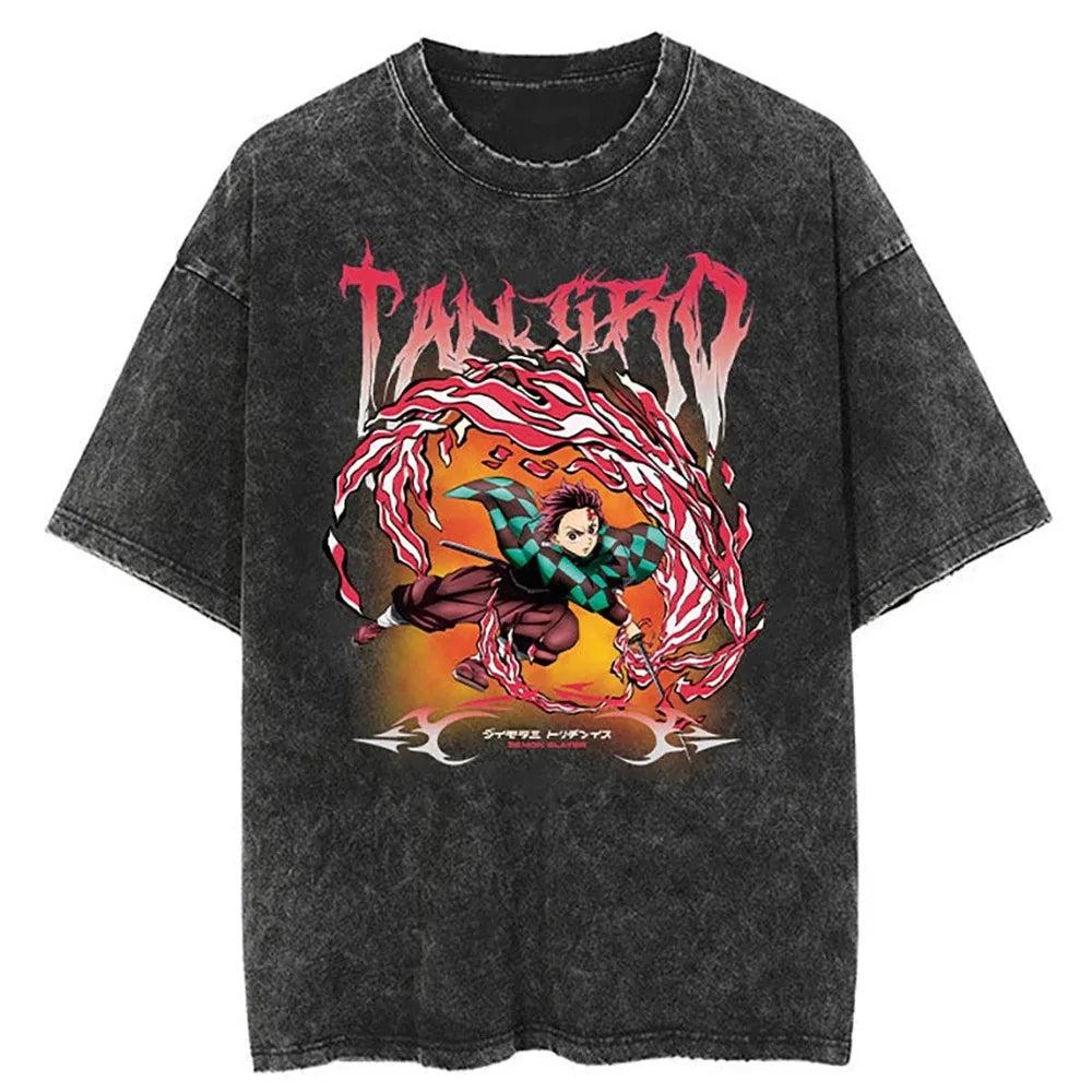 Demon Slayer Kokushibo Vintage Tshirt Style 14