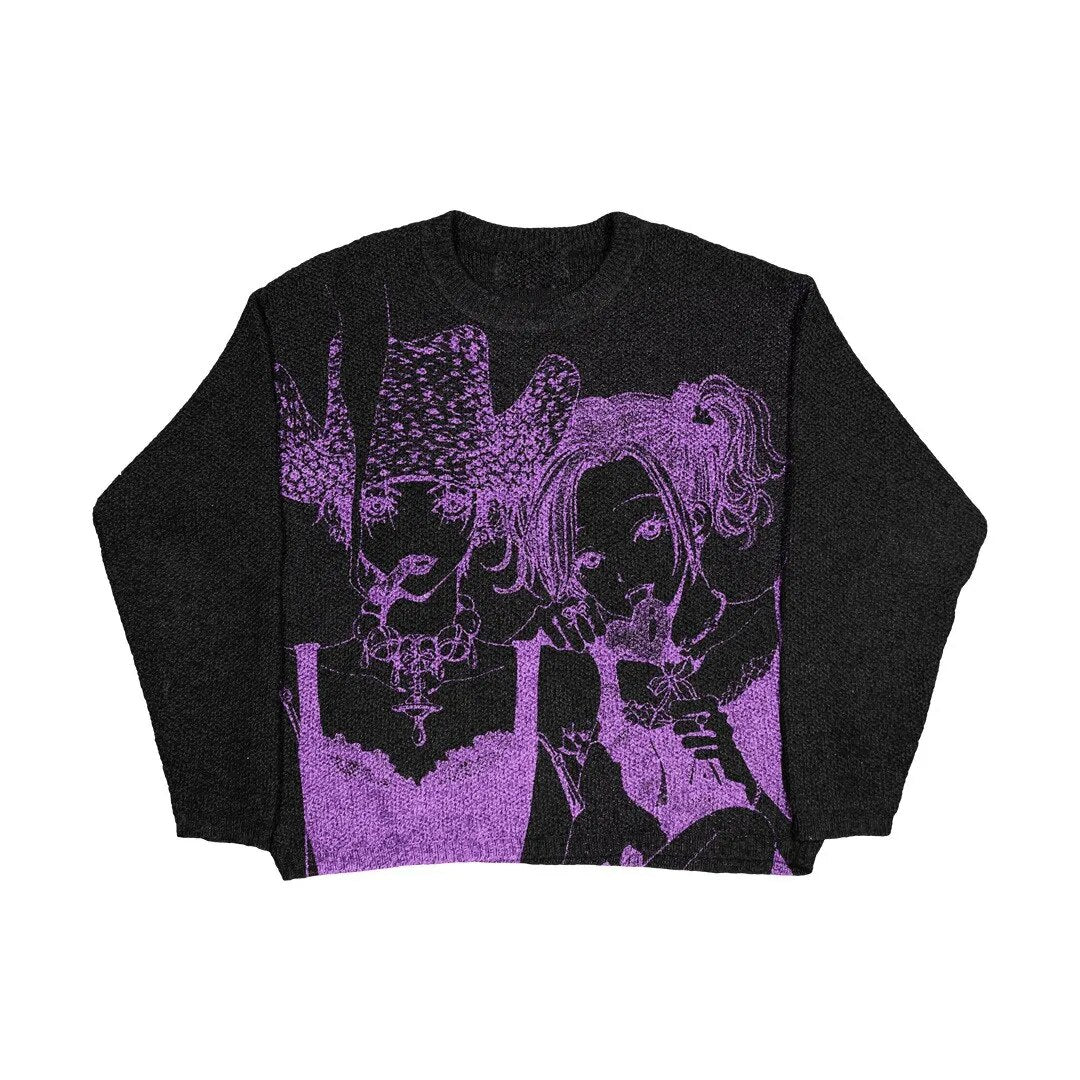 Anime Sweater Purple