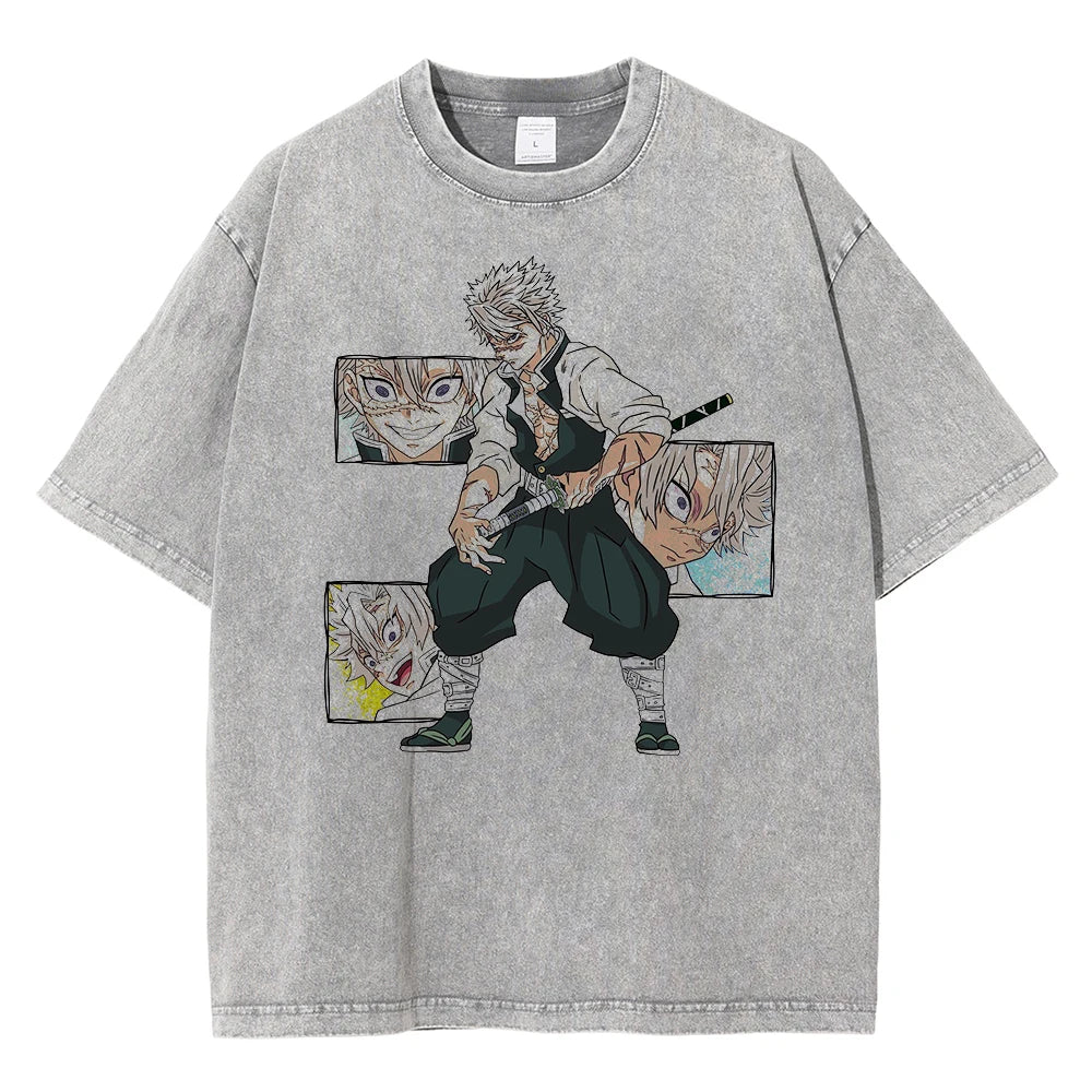 Anime OniMask katana Vintage Tshirt Style 16