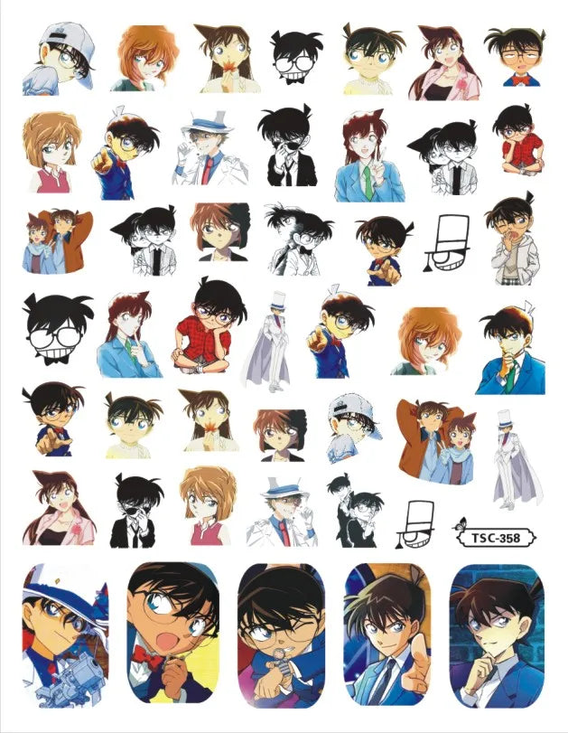 Detective Konan Anime Acrylic Nails Sticker