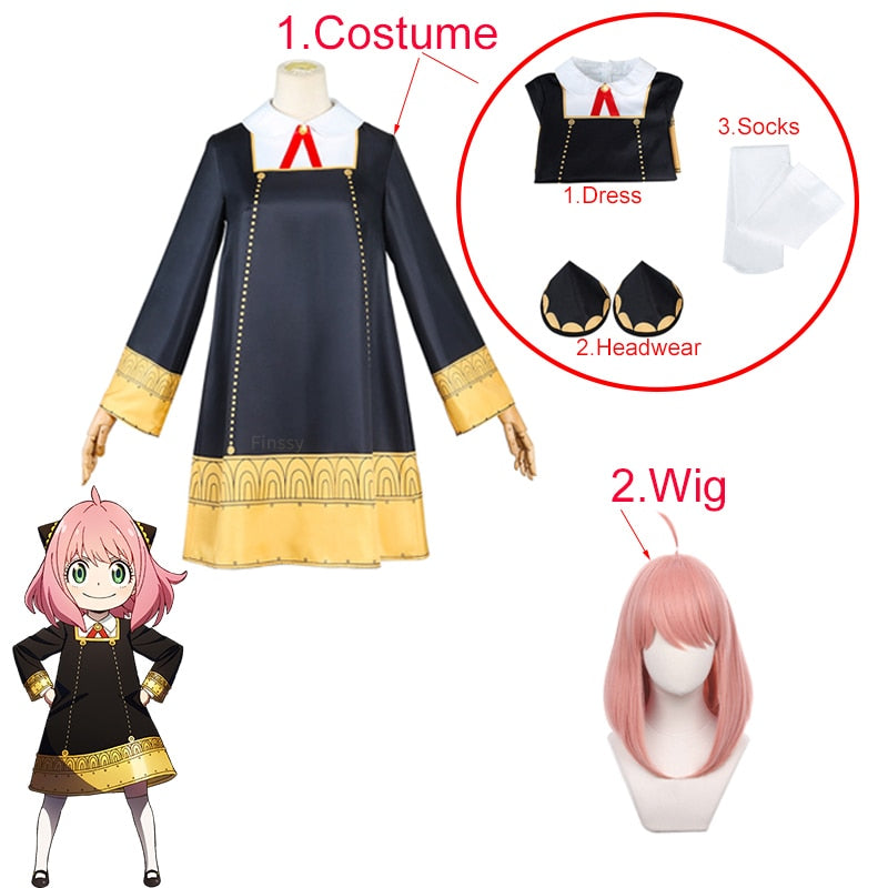 Spy X Family Anya Forger Cosplay Costume Set 1