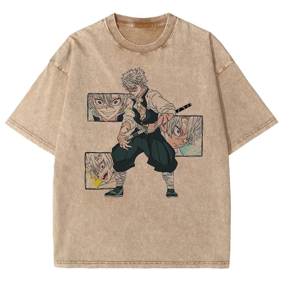 Anime OniMask katana Vintage Tshirt