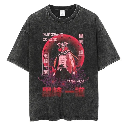 Kurosaki Ichigo Bleach Washed Tshirt Black 2