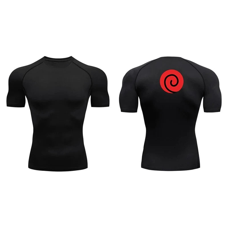 Naruto Gym Fit Tshirt black2