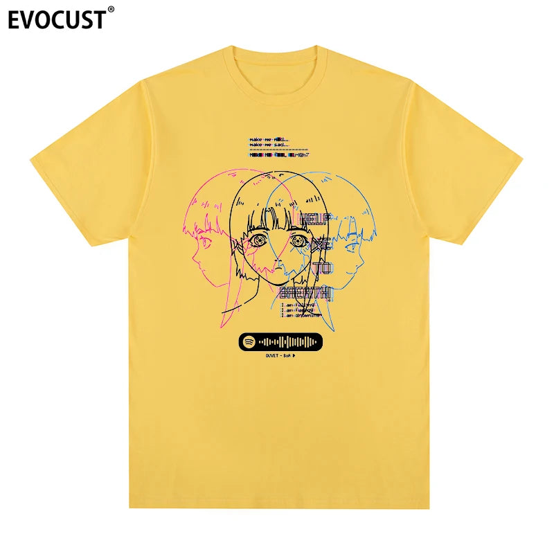 Serial Experiments Lain Classic Tshirt Yellow