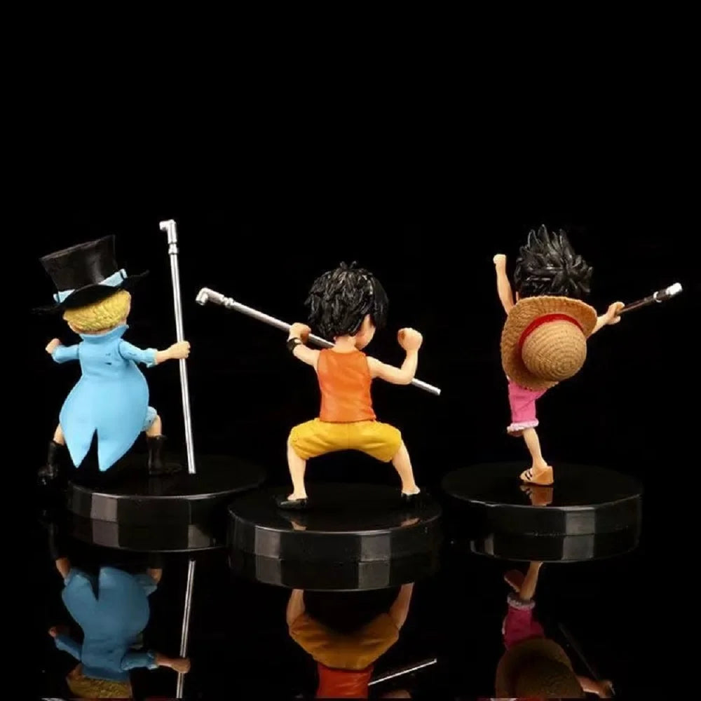 One Piece Luffy Ace Sabo Set Figurine