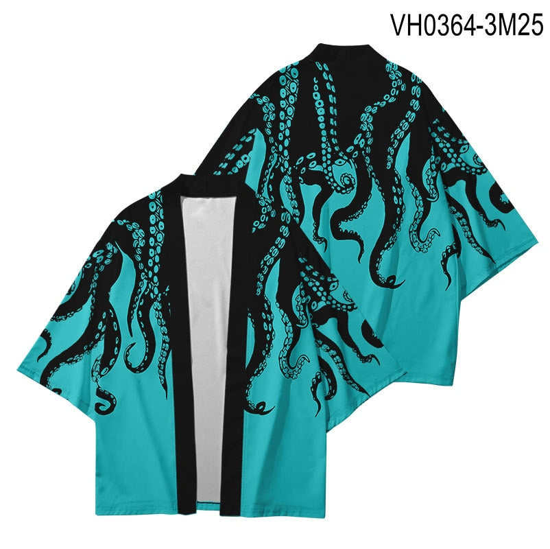 Japanese Octopus Style Kimono Dress Style 2
