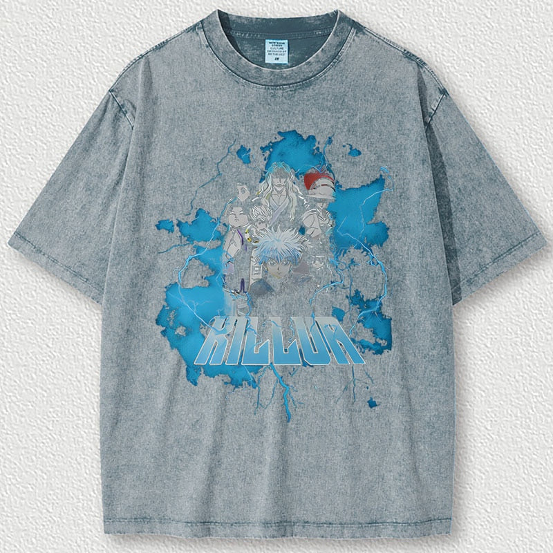 Killua Zoldyck HunterXHunter Anime T-shirt Sky blue