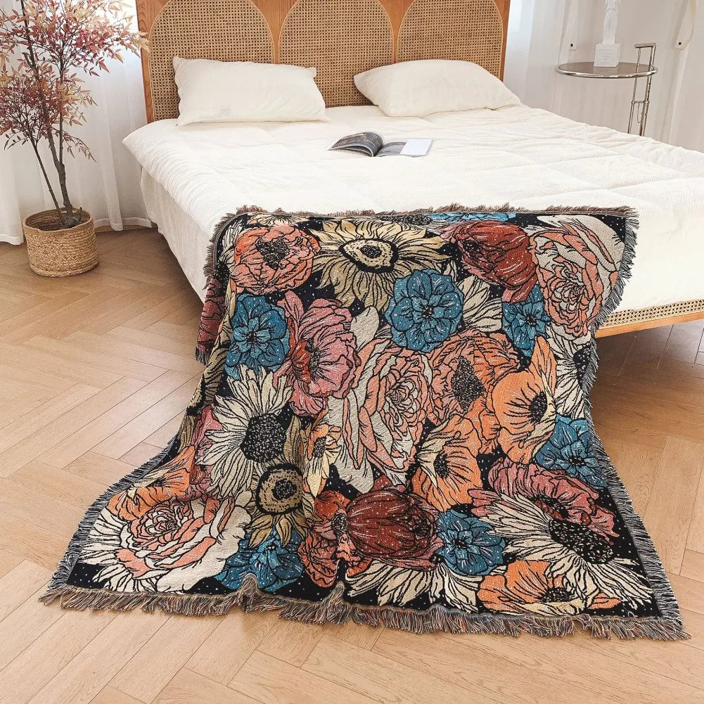 Japanese Style Flower Rug 130x160cm(50x60inch)