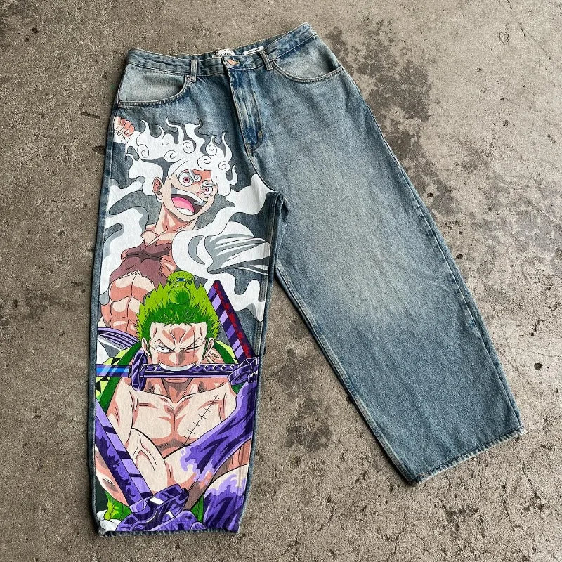 Onepiece Luffy Anime Jeans