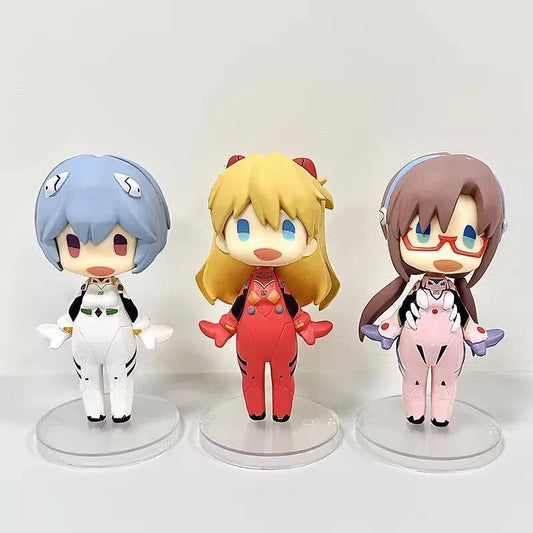 NEON GENESIS EVANGELION EVA Chibi Anime Figure 3pcs with box