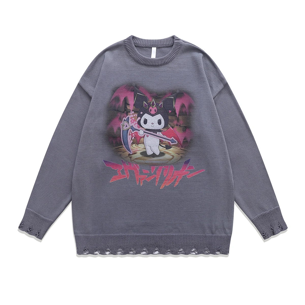 Anime New Jeans Sweater Grey 4