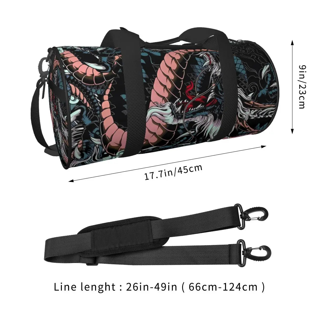 Japanese Dragon Duffle Bag