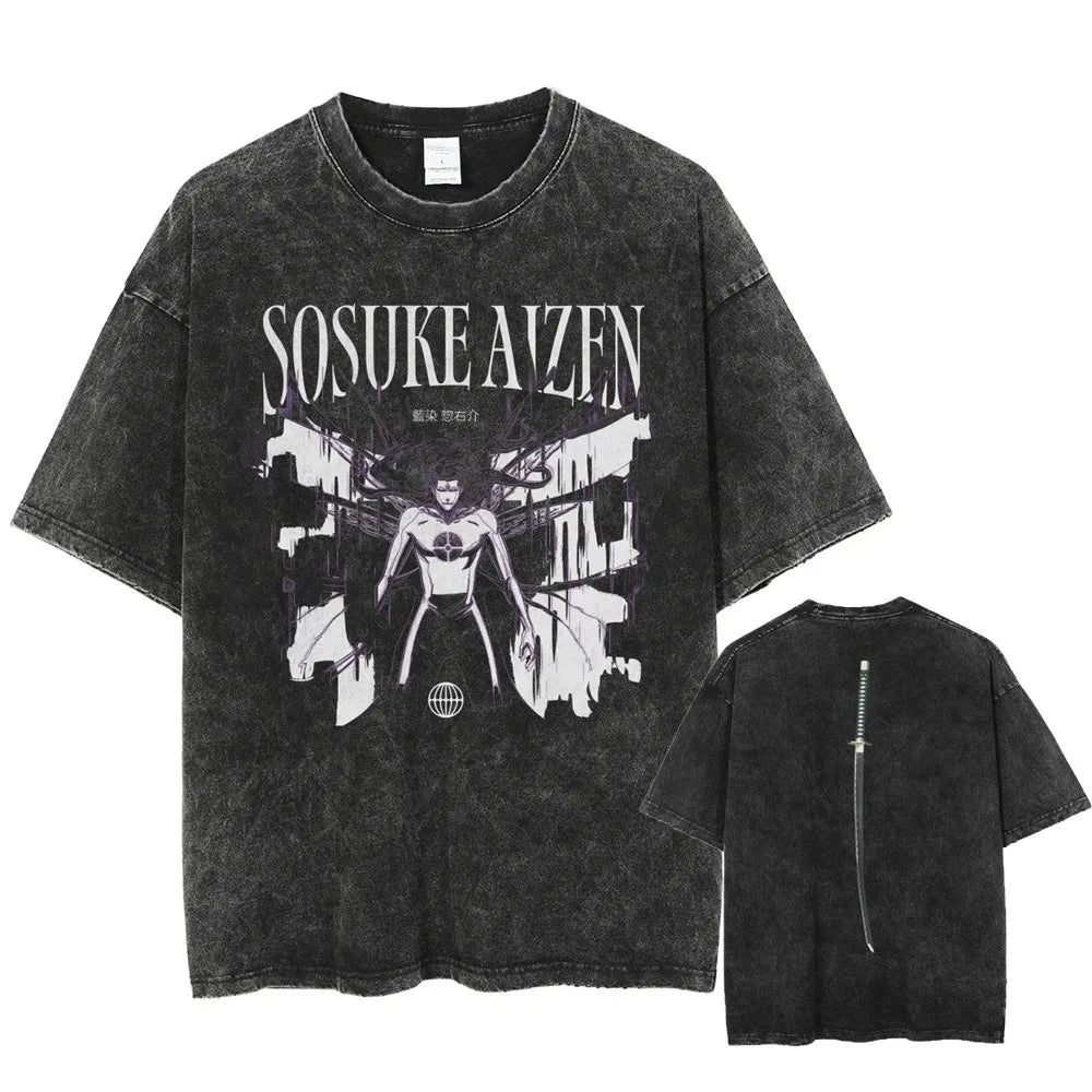 Sosuke Aizen Vintage Tshirt Style 3