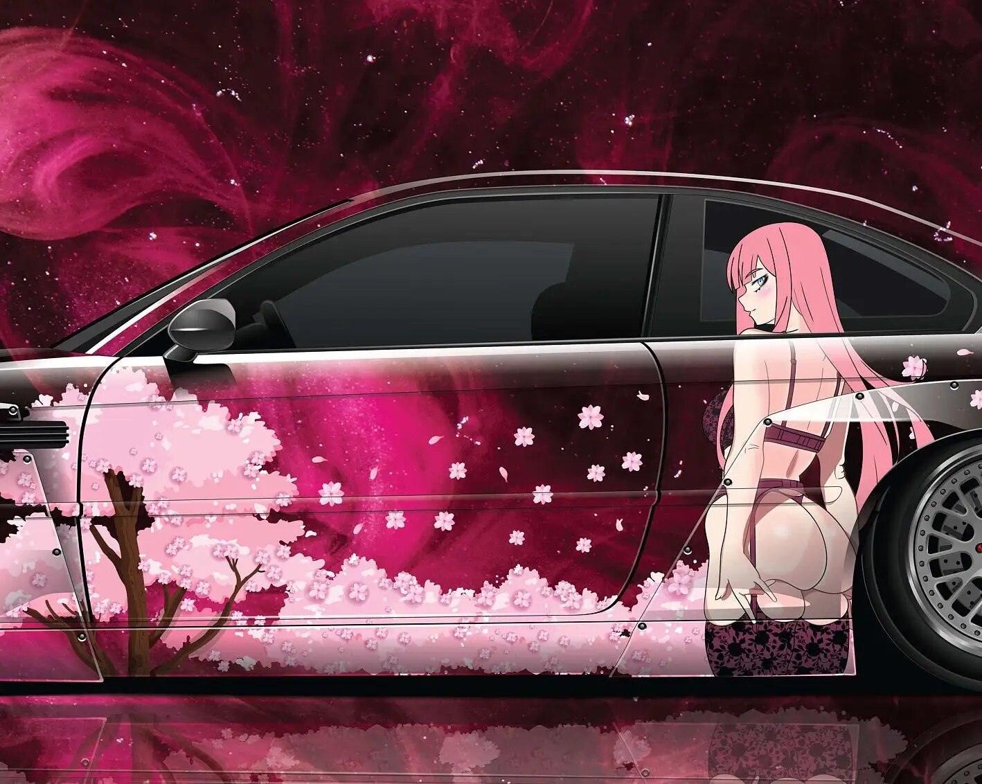 Anime Vehicle Car Wrap Cast Sticker