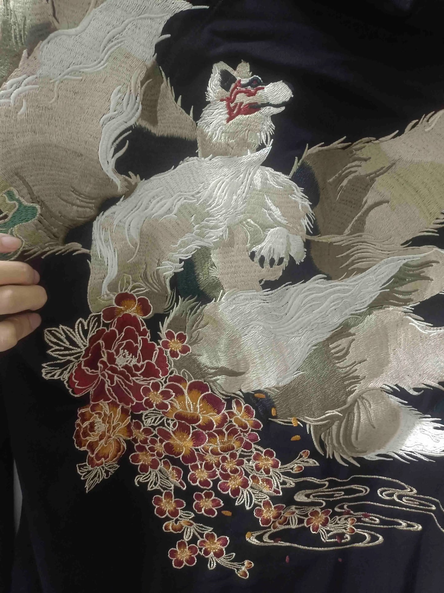 Japanese Embroidered Fox Hoodie