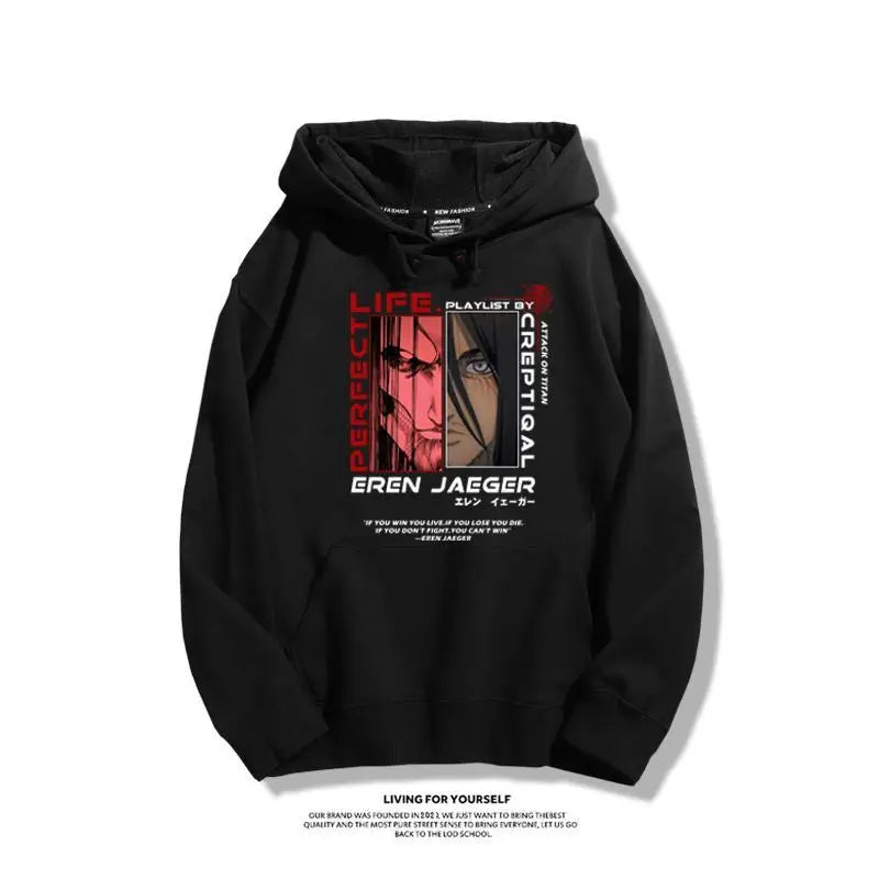 Shingeki no Kyojin Eren Hoodie Black