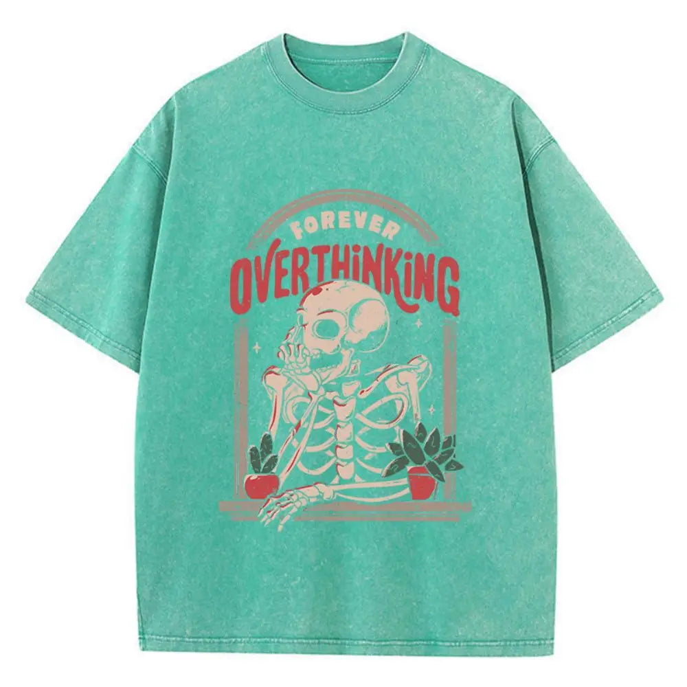 Anime Overthinking Vintage Tshirt Green