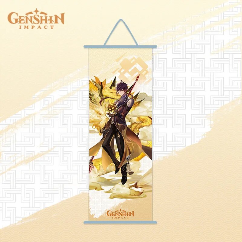 Genshin Impact Scroll Canvas Wall Poster