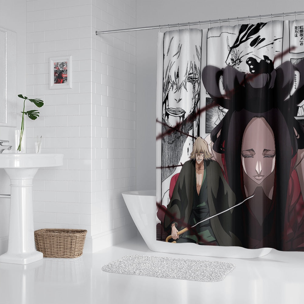 Graphic One Piece Brook Anime Gifts For Fans Shower Curtain by Lotus Leafal  - Fine Art America