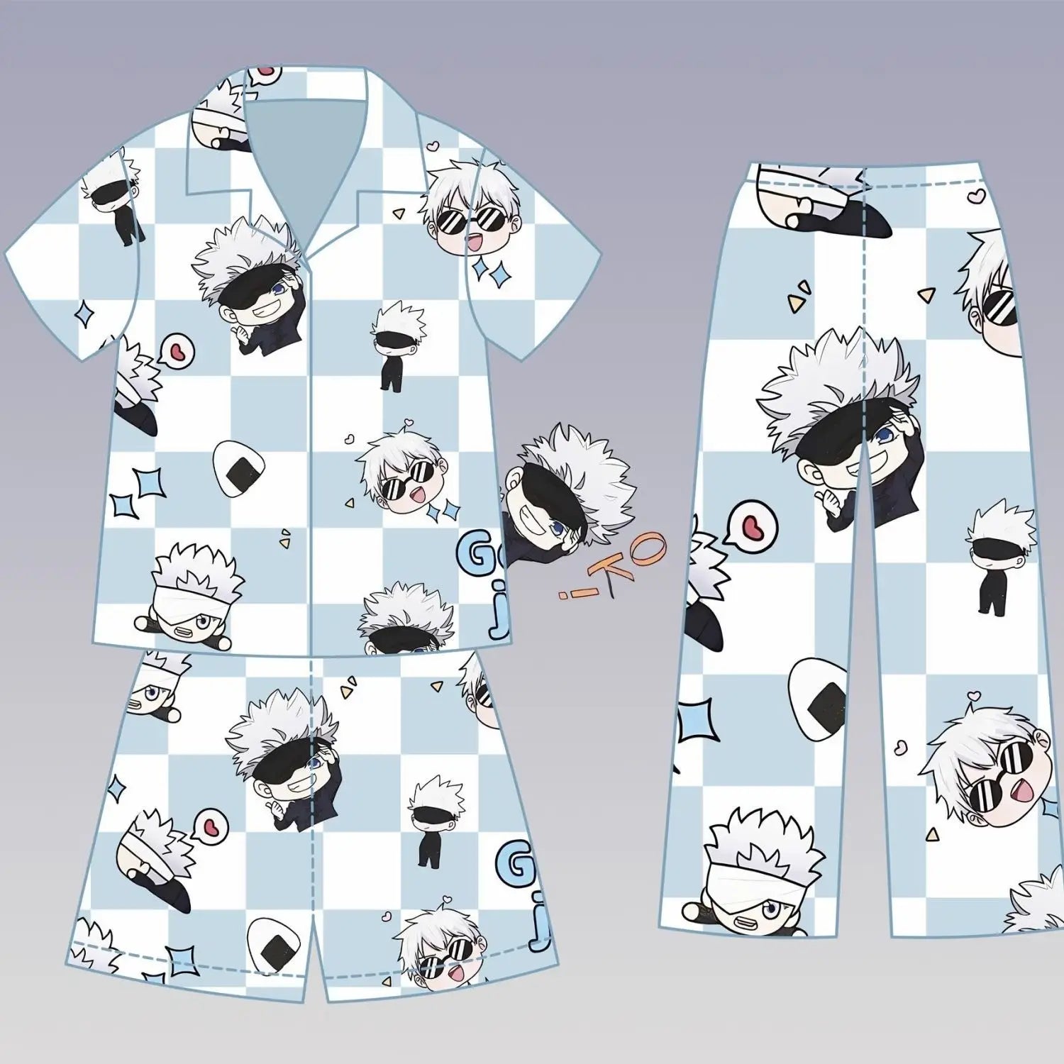 Jujutsu Kaisen Satoru Gojo Pajama Set 3pcs Set