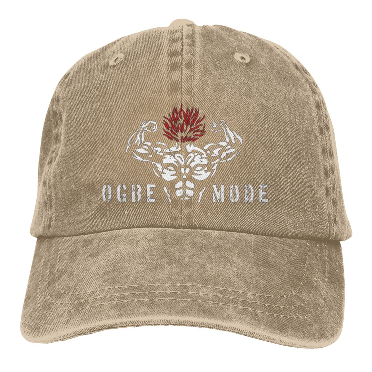 The Ogre Mode Baki Baseball Cap Khaki One Size Fits All