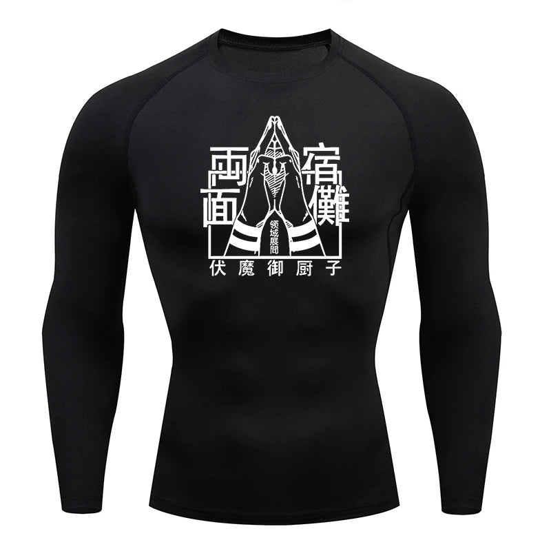 Jujutsu Kaisen Design Gym Fit Tshirt Black 3