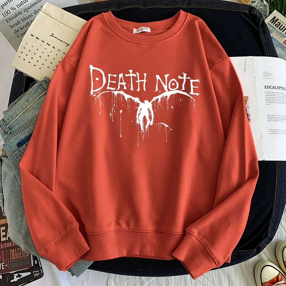 Death Note Long Sleeve Sweatshirt Brick Red
