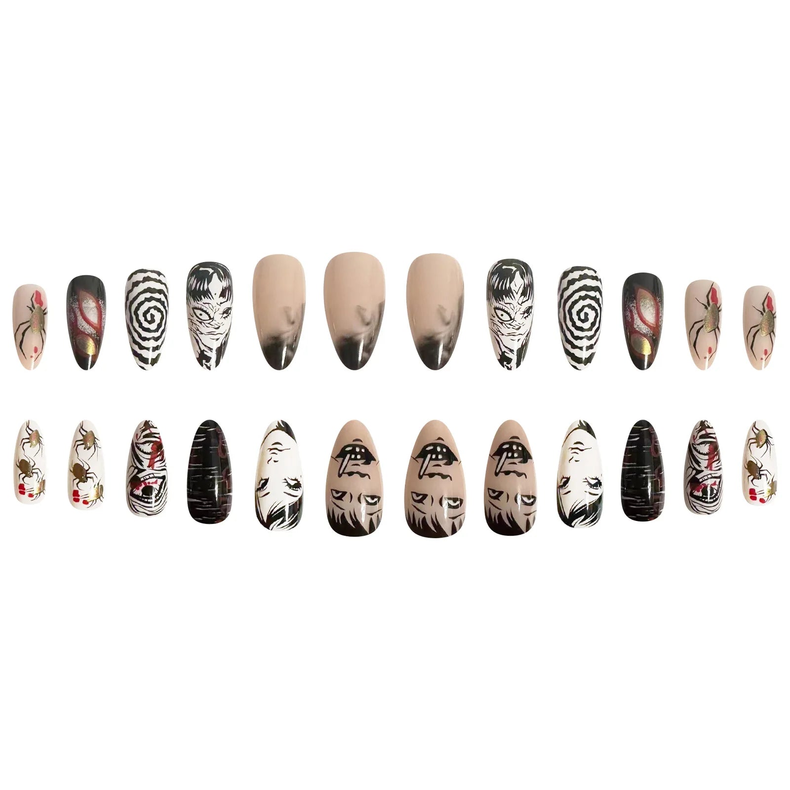 Junji Ito Anime Acrylic Nails