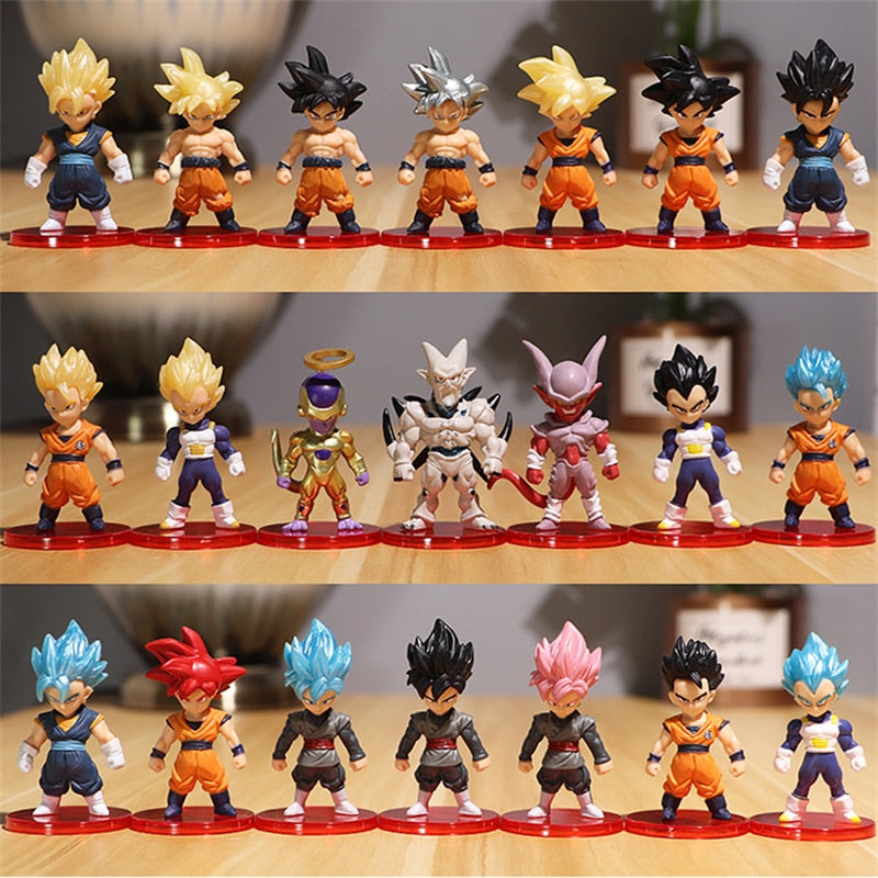 Dragon Ball Z Super Saiyan Set Action Figurine 21 Characters