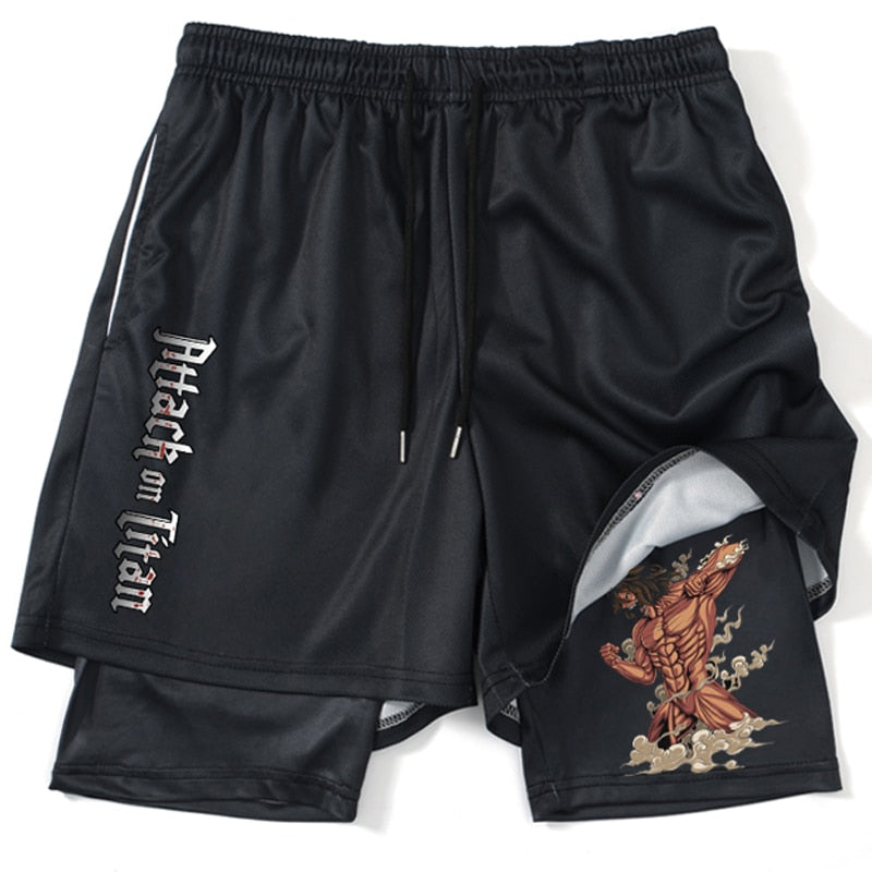 Attack on Titan Gym double layered Shorts