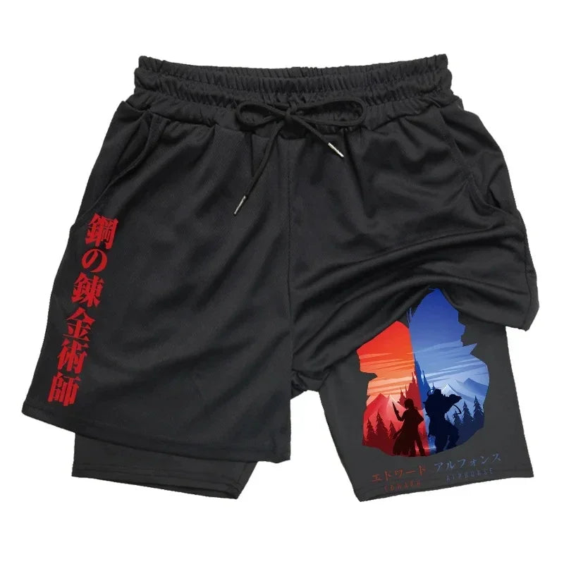 Fullmetal Alchemist 2 in 1 Double Layer Shorts Style 12