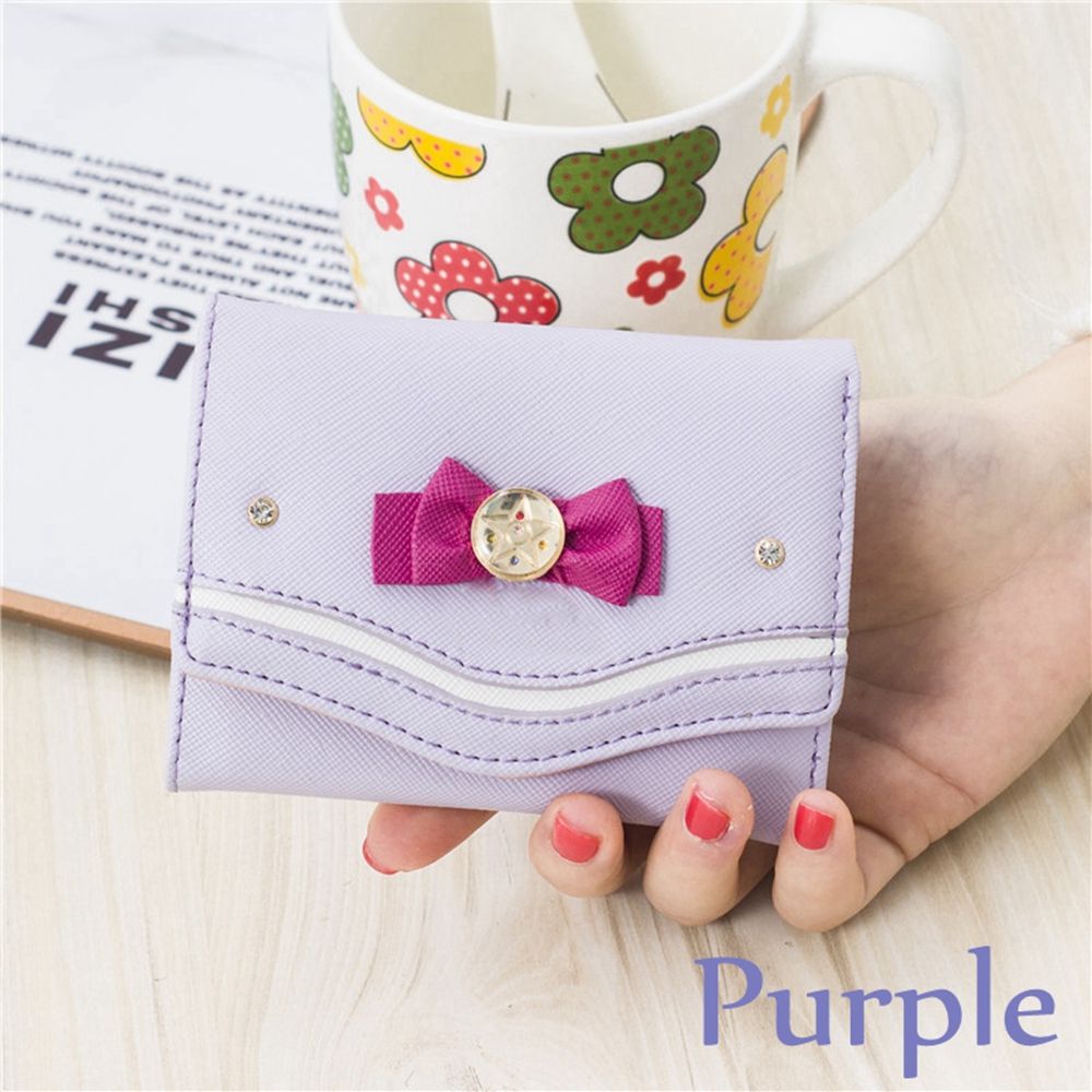 Candy Color Anime Wallet Purse purple