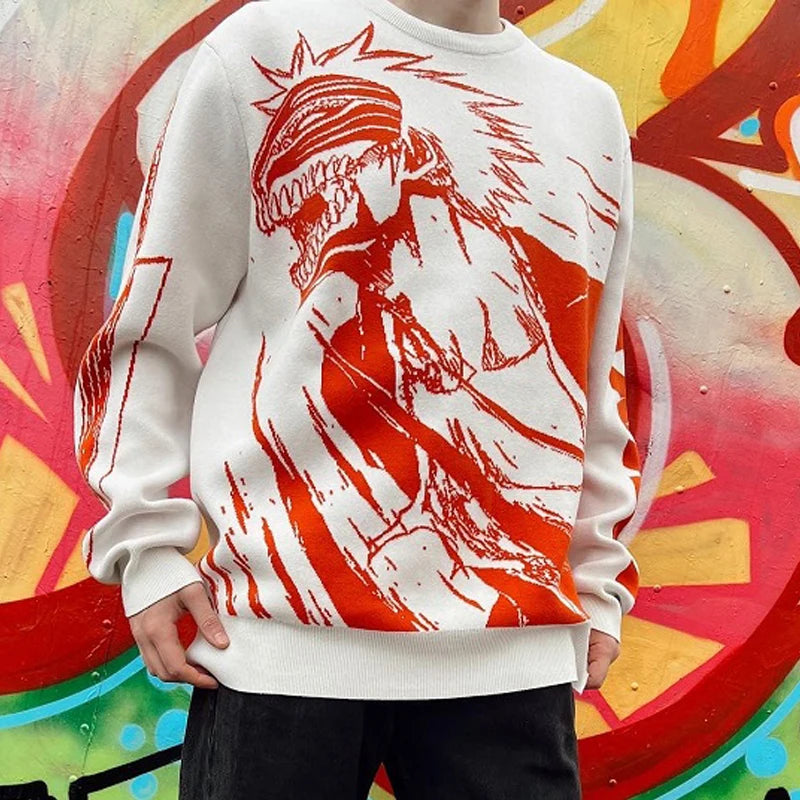 Chainsaw Man Denji Sweater White