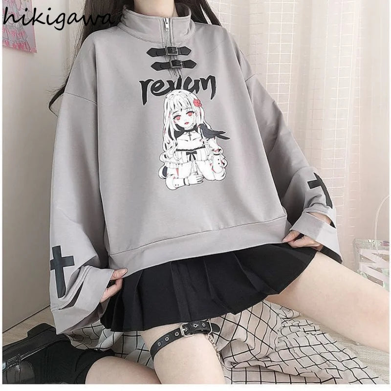 Anime Halfzip Sweatshirt