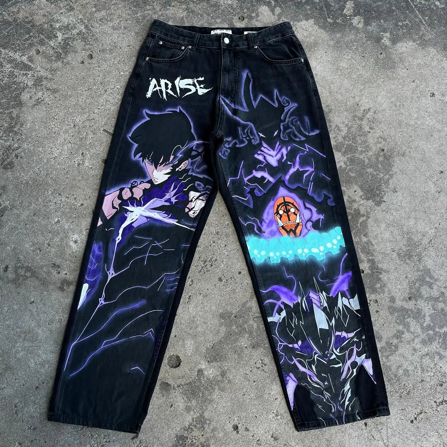 Solo Leveling Arise Jeans Black