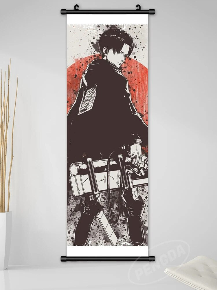 Attack On Titan Hanging Scrolls Poster Yellow