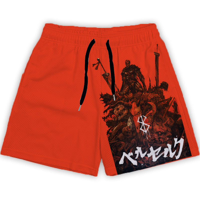 Berserk Anime Classic Summer Shorts red