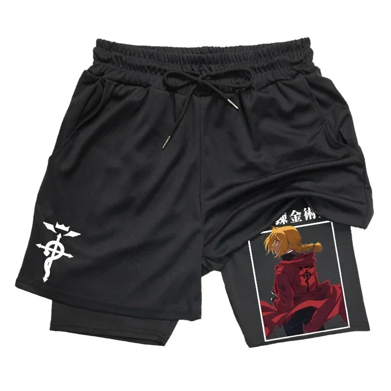Fullmetal Alchemist 2 in 1 Double Layer Shorts Style 10