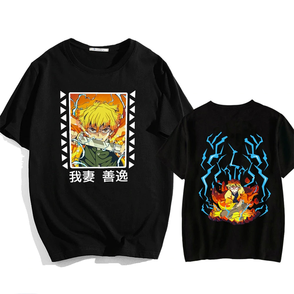 Demon Slayer Muichiro Tokito Anime T-Shirt black2