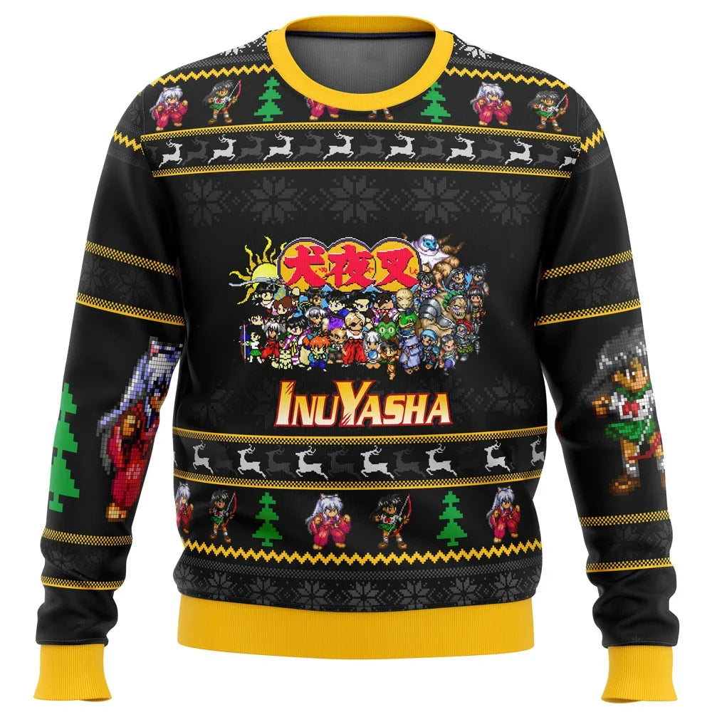 Inuyasha Ugly Christmas Sweater Black