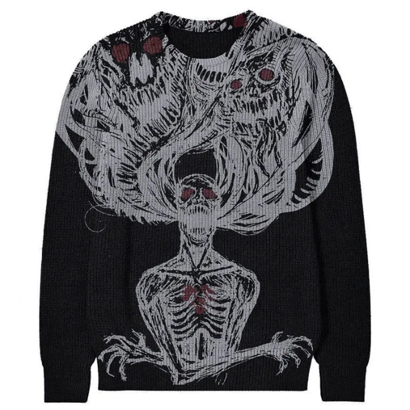 Anime Gothic Sweater Black