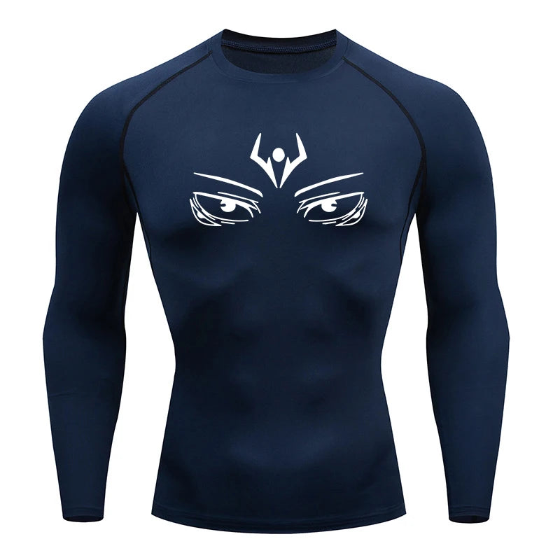 Jujutsu Kaisen Design Gym Fit Tshirt Navy Blue 2