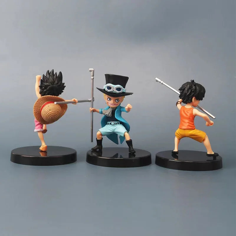 One Piece Luffy Ace Sabo Set Figurine